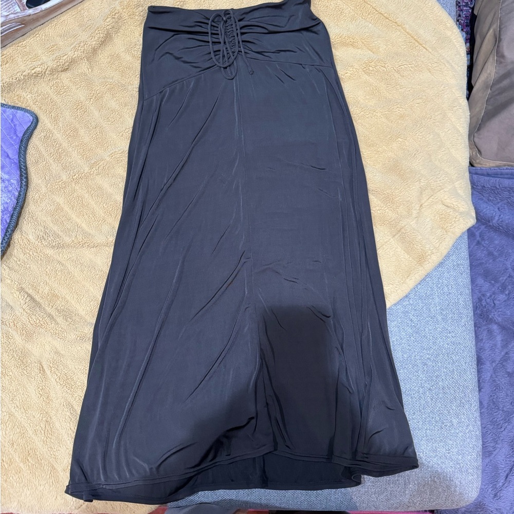 Free people silk midi skirt